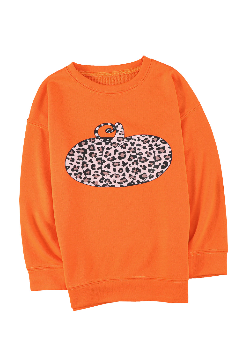 Halloween Pumpkin Print Parent-Child Matching Girls Pullover Sweatshirt