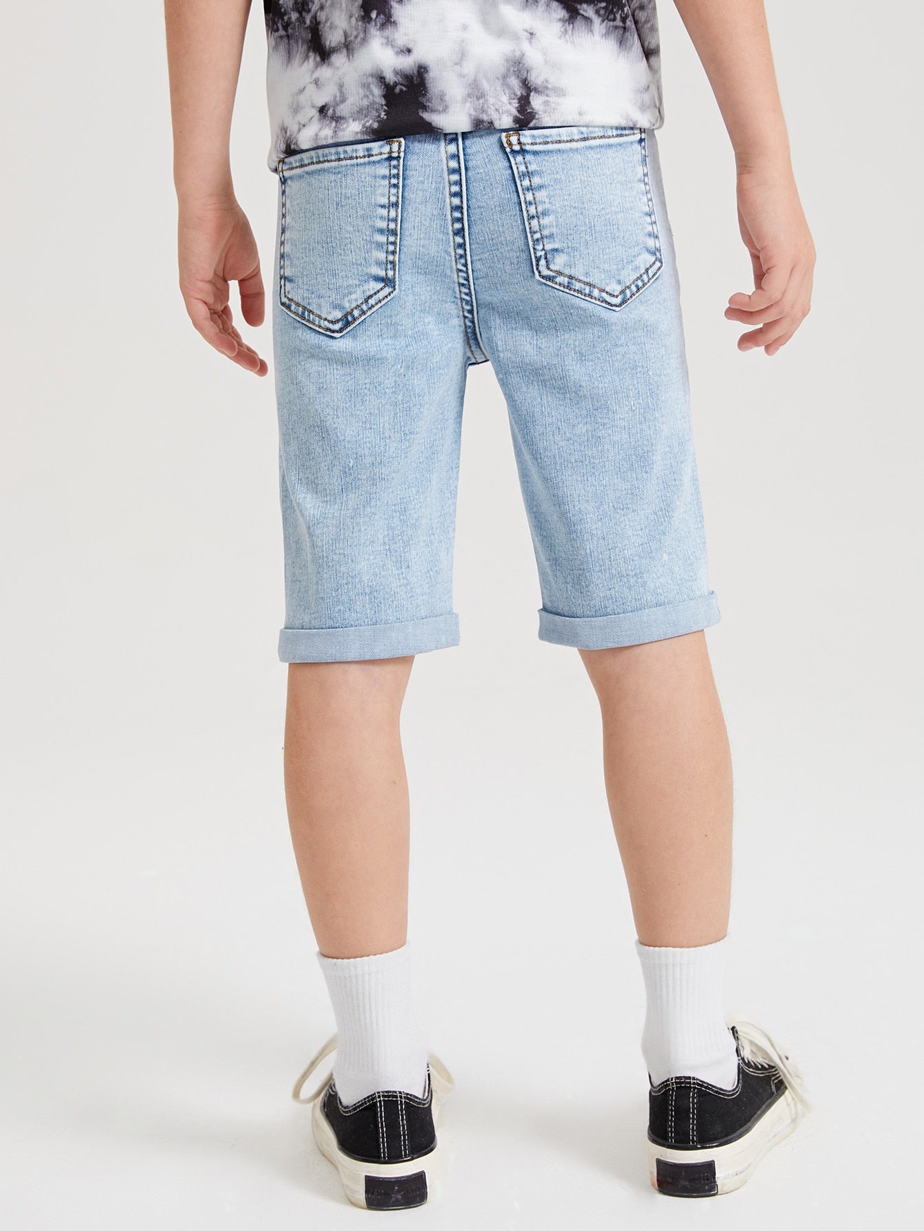 Boys Slant Pocket Denim Shorts