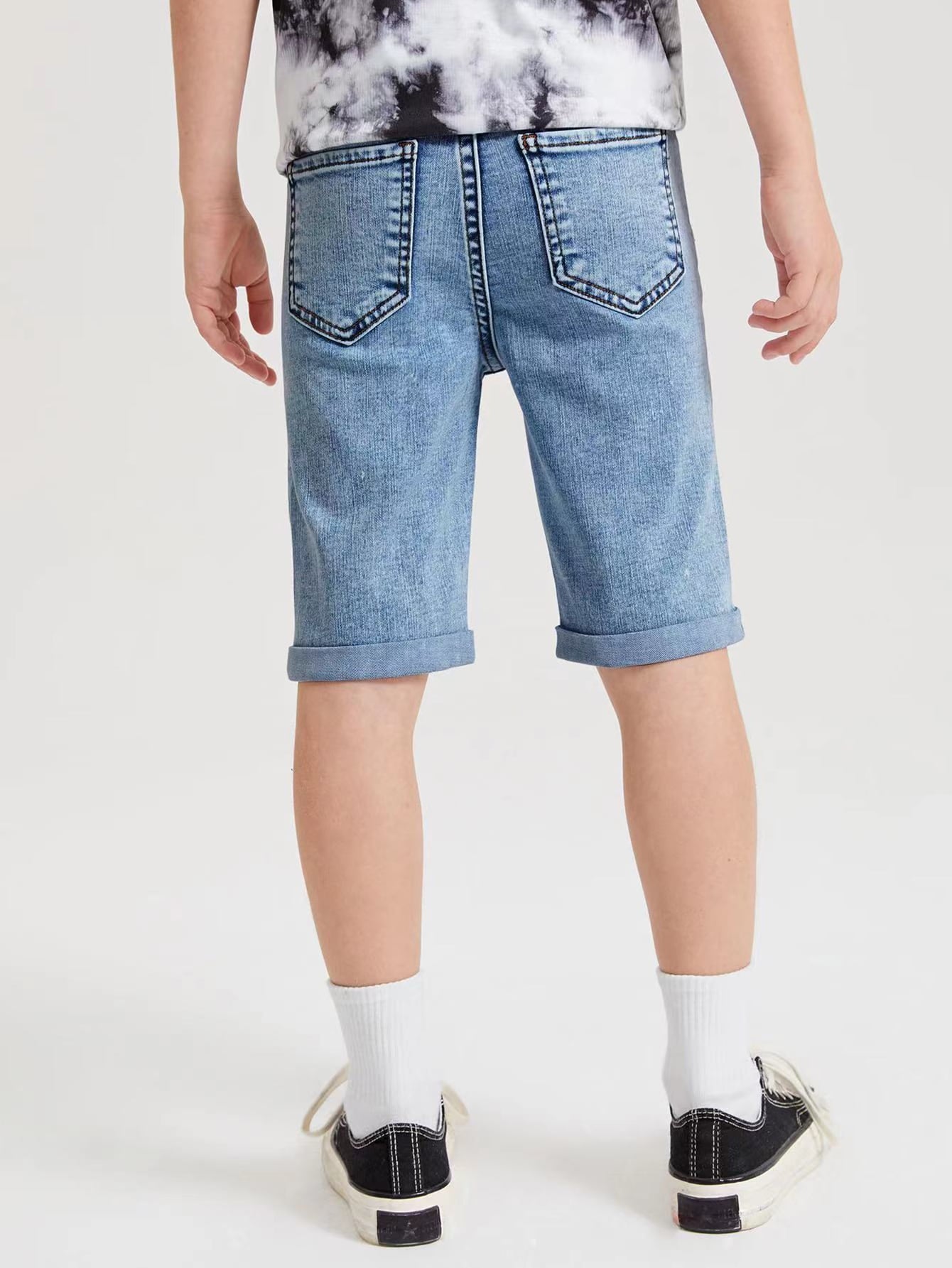 Boys Slant Pocket Denim Shorts