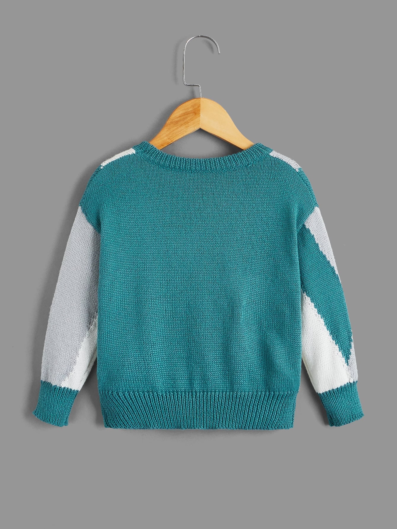 Toddler Boys Color Block Drop Shoulder Sweater