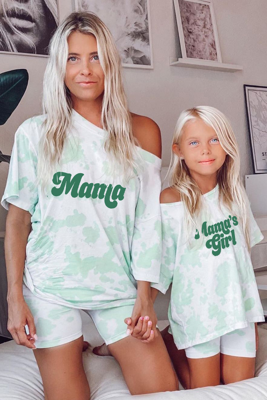 Mama’s Girl Tie-Dye Print Lounge Set