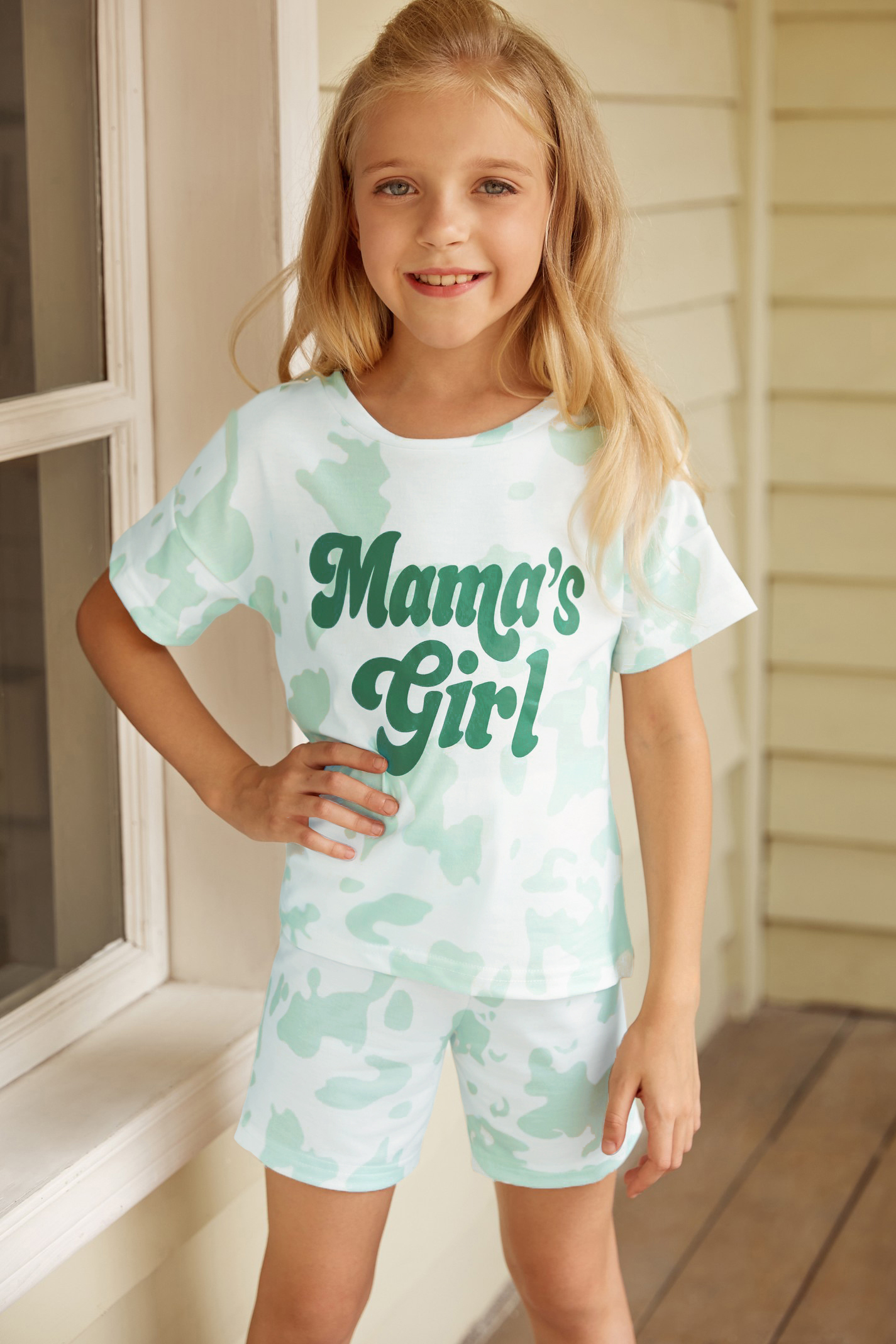 Mama’s Girl Tie-Dye Print Lounge Set