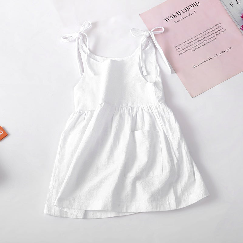 Girl's Tie-Strap Pleated Dress