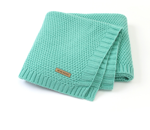 Solid Color Knitted Baby Blanket