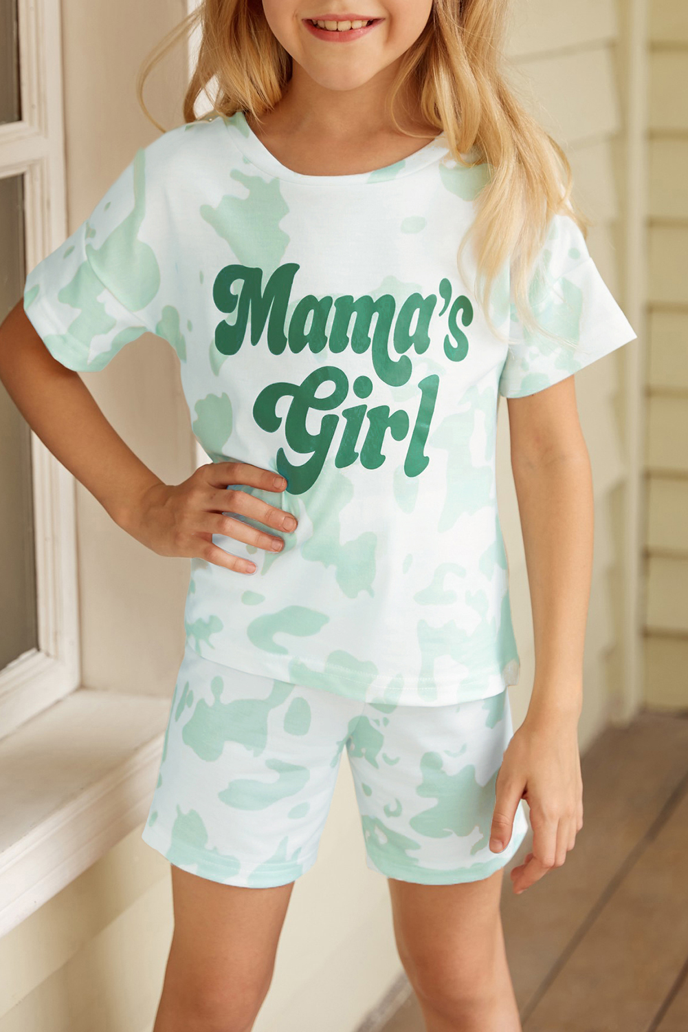 Mama’s Girl Tie-Dye Print Lounge Set