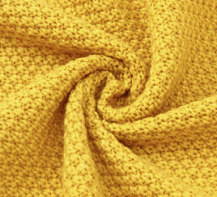 Solid Color Knitted Baby Blanket