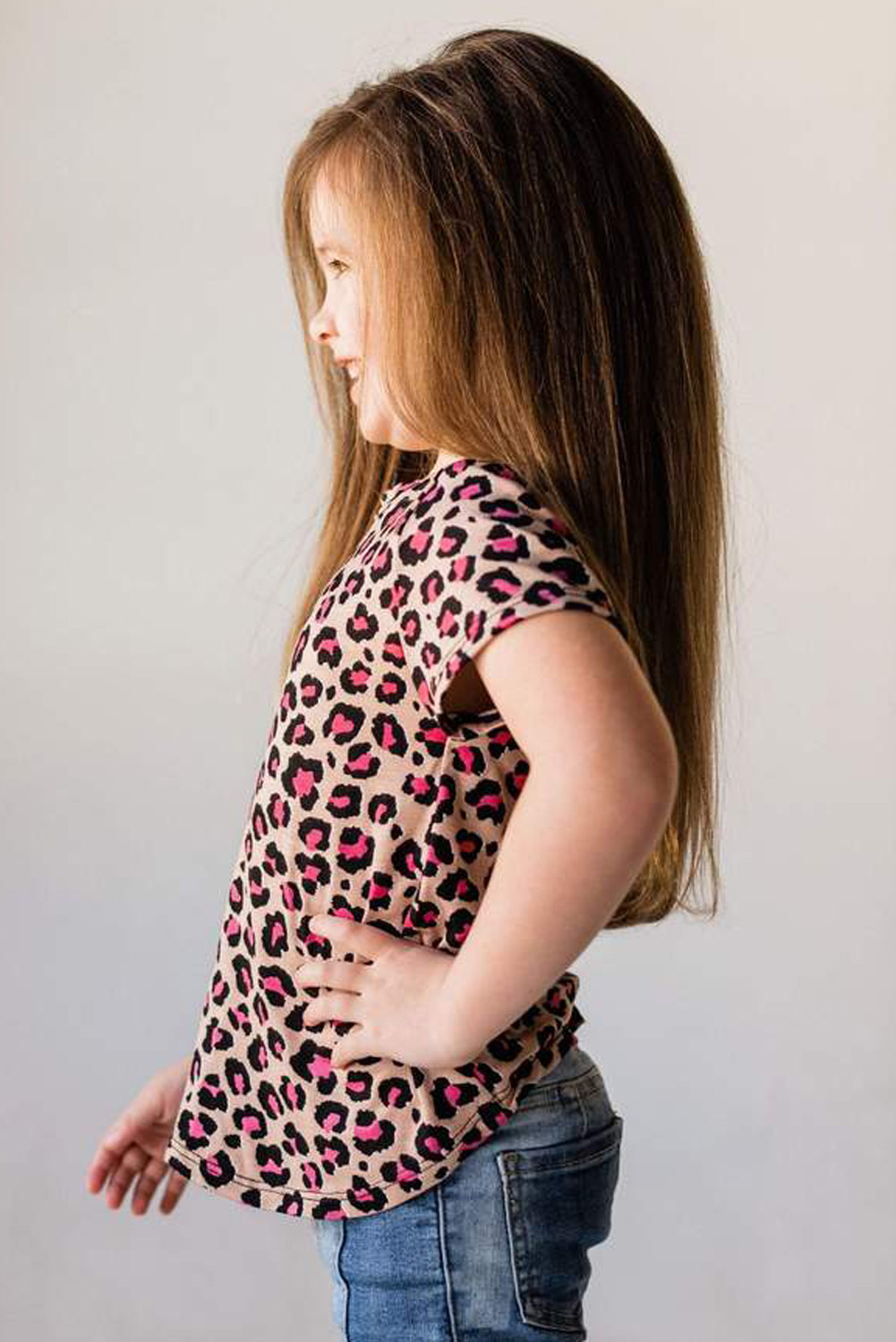 Rose Leopard Little Girls' Tee