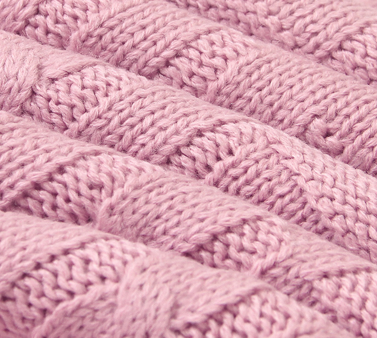 Solid Color Knitted Baby Blanket