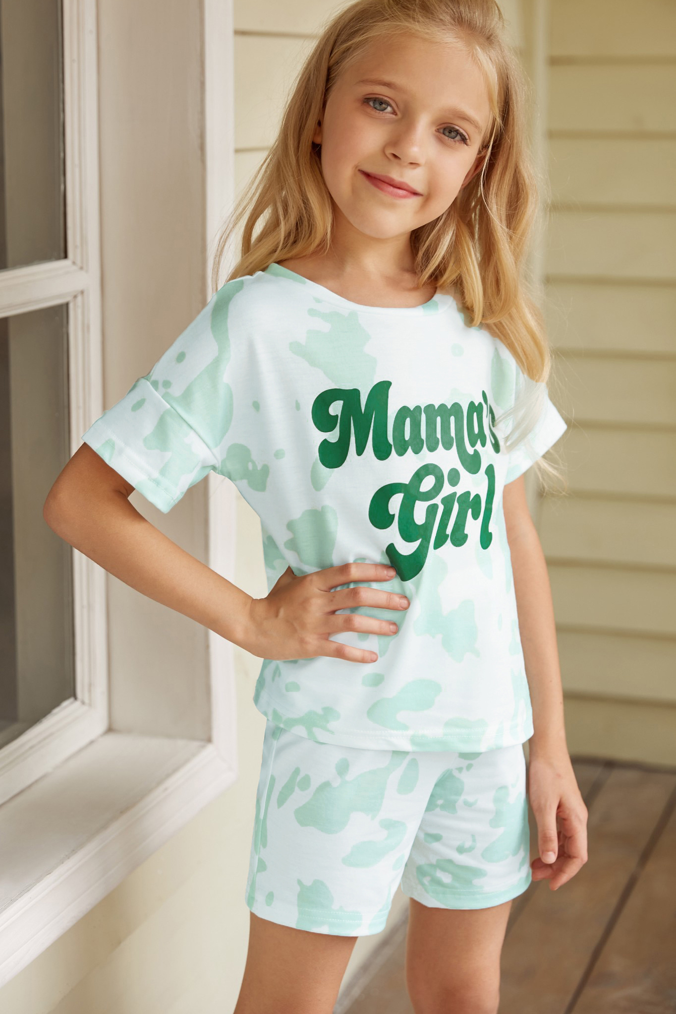 Mama’s Girl Tie-Dye Print Lounge Set