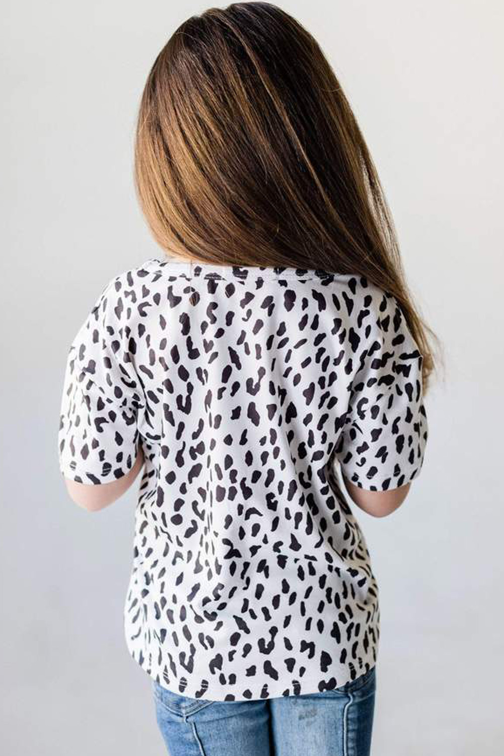 White Leopard Little Girls' Tee