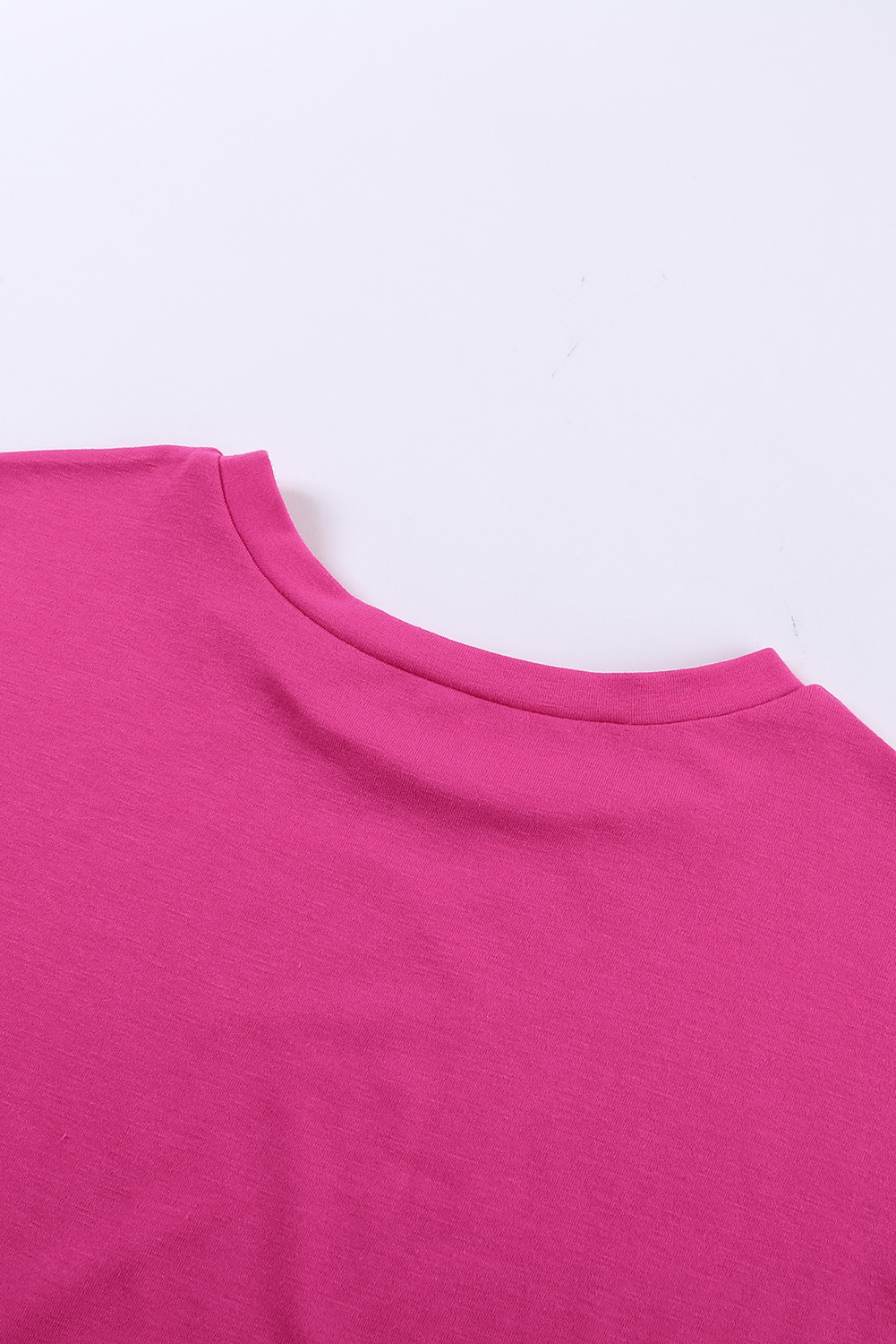 Rose Side Button Detail Short Sleeve T Shirt For Little Girls