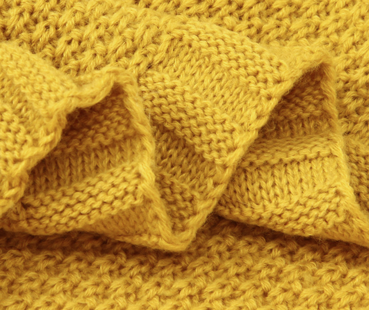 Solid Color Knitted Baby Blanket