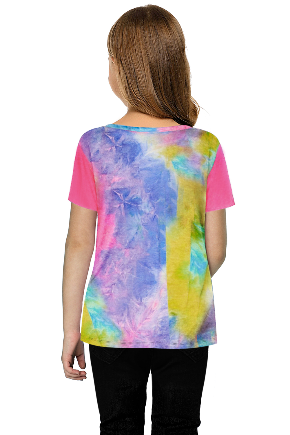 Rose Twisted Tie-Dye Little Girls T-Shirt