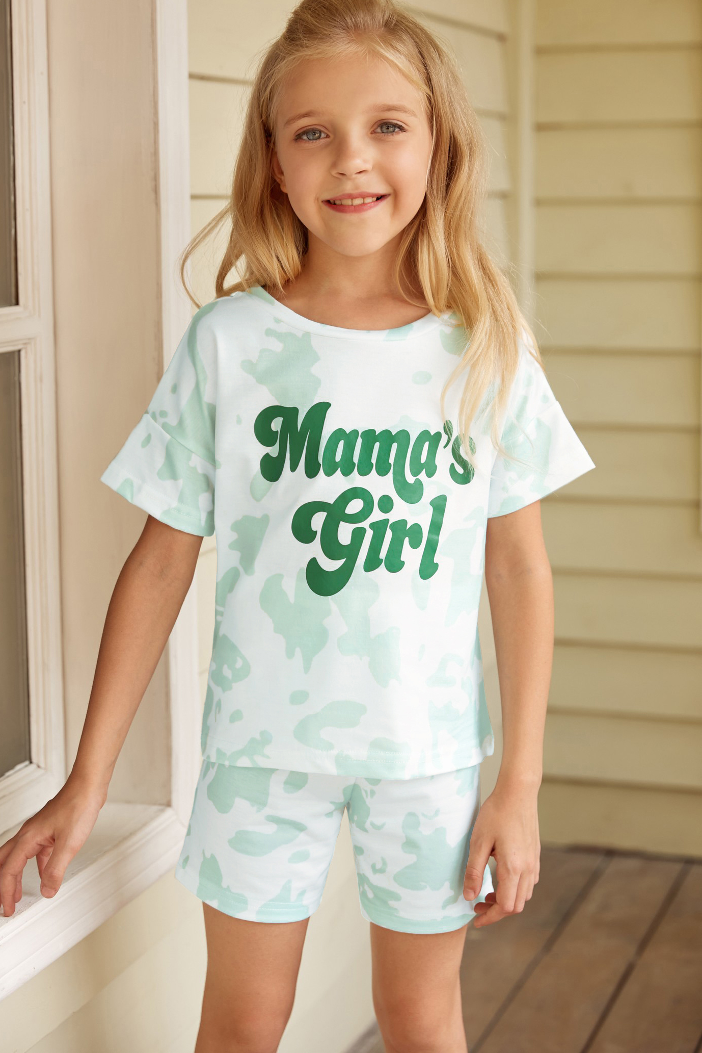 Mama’s Girl Tie-Dye Print Lounge Set